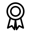 Icono de medalla: certificado de finalización